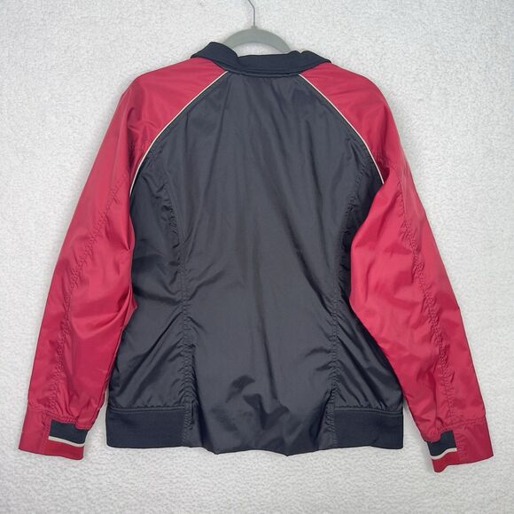 VTG Nike Track Jacket Youth Large (12-14) Black Red Windbreaker Full ZIp Lined - Picture 5 of 15